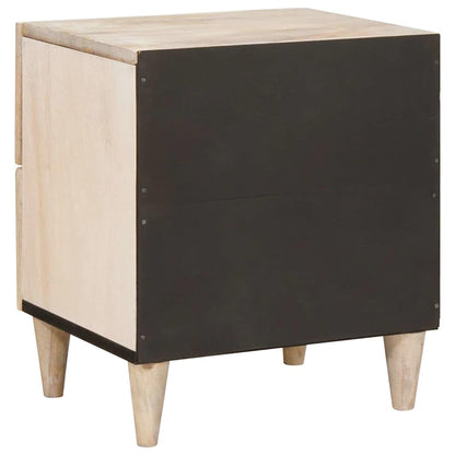 Armadio da Notte Beige 40 x 33 x 46 cm Legno massello di acacia
