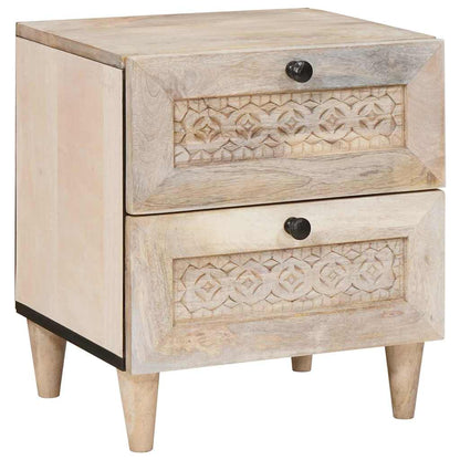Armadio da Notte con cassetto 2 pcs Beige 40 x 33 x 46 cm