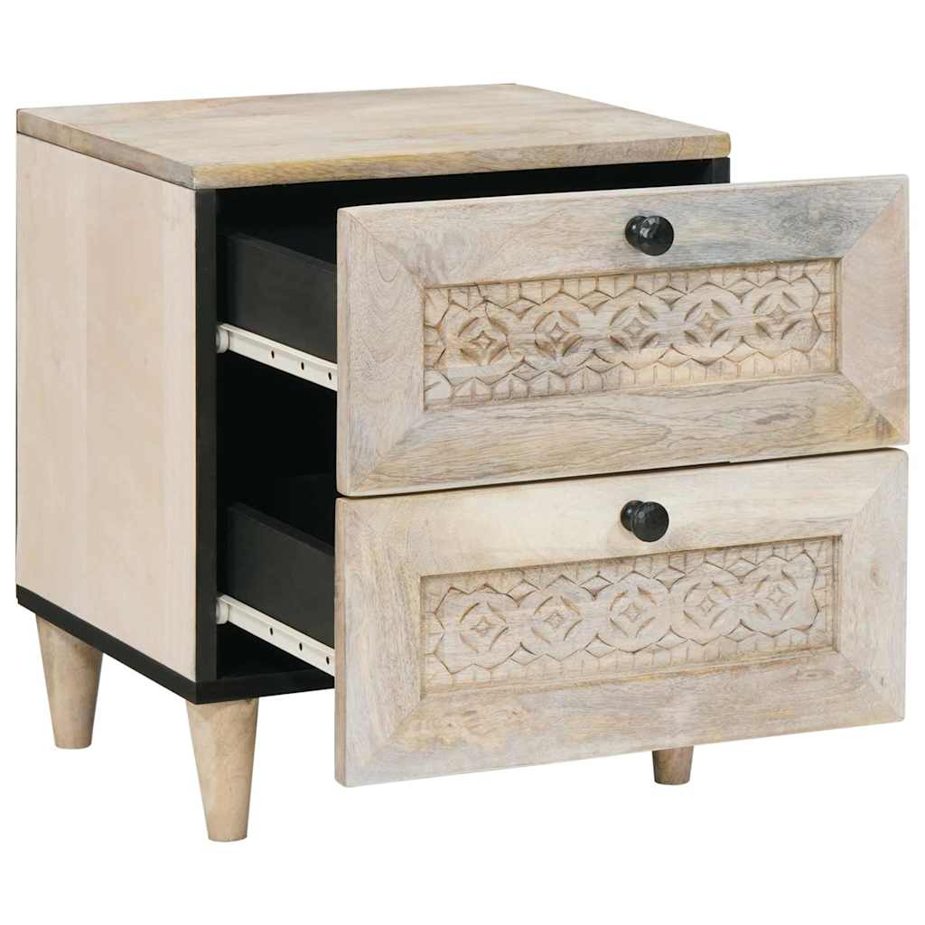 Armadio da Notte con cassetto 2 pcs Beige 40 x 33 x 46 cm