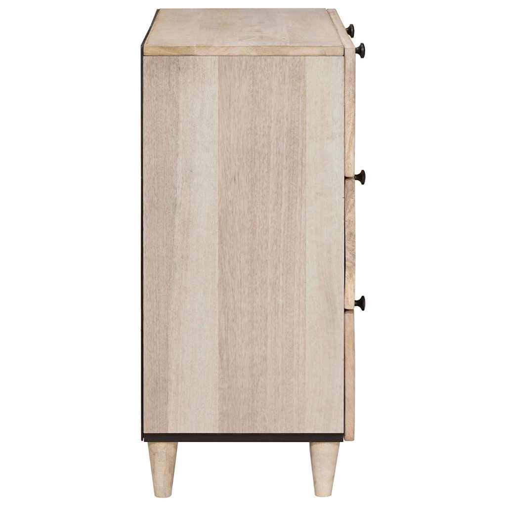 Credenza Bianco 60 x 33 x 75 cm legno massello di mango