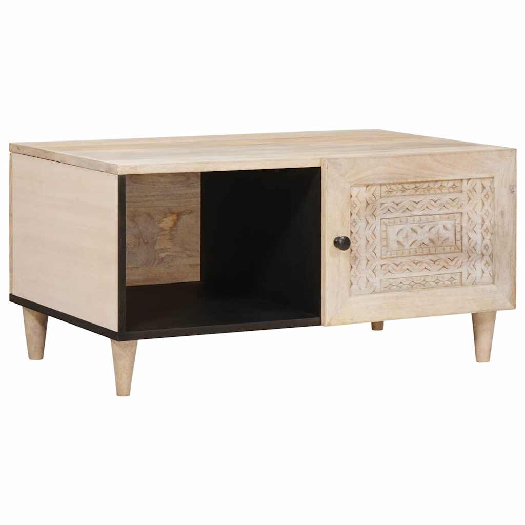 Tavolino da salotto con lo scaffale Beige 80 x 50 x 40 cm