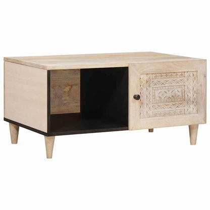 Tavolino da salotto con lo scaffale Beige 80 x 50 x 40 cm