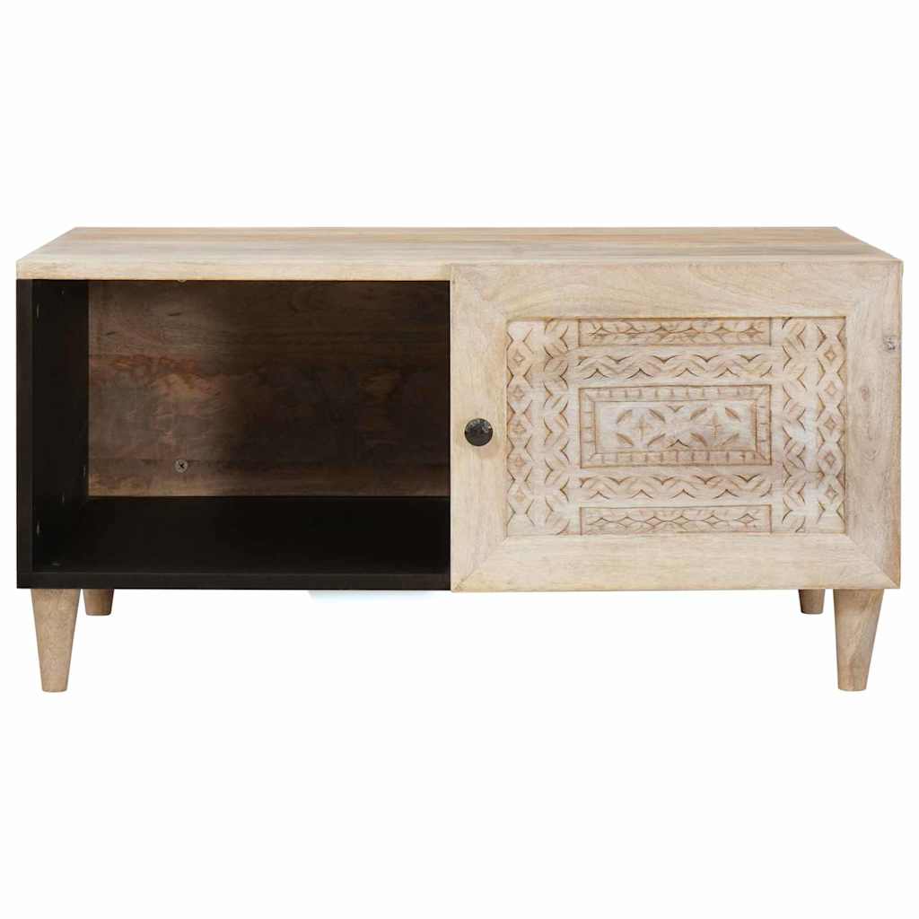 Tavolino da salotto con lo scaffale Beige 80 x 50 x 40 cm