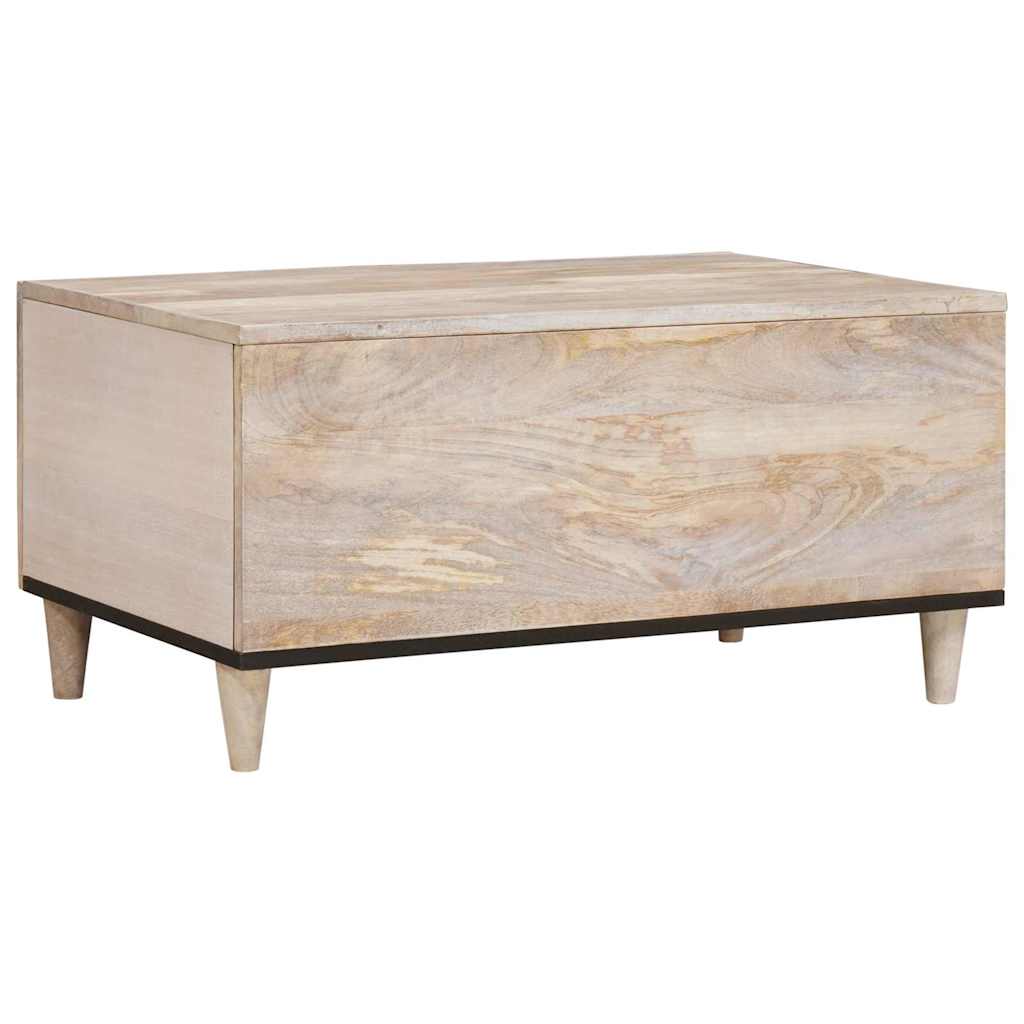 Tavolino da salotto con archiviazione Beige 80 x 50 x 40 cm