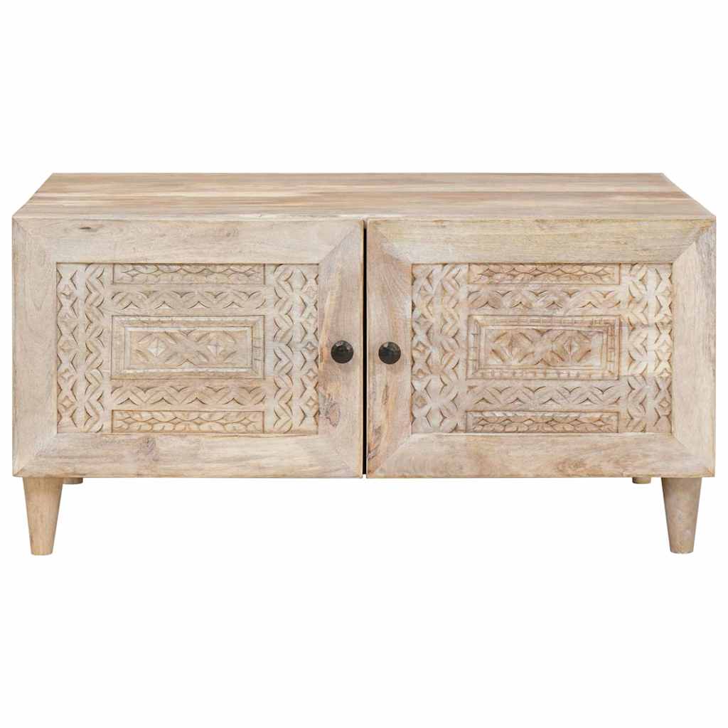 Tavolino da salotto con archiviazione Beige 80 x 50 x 40 cm