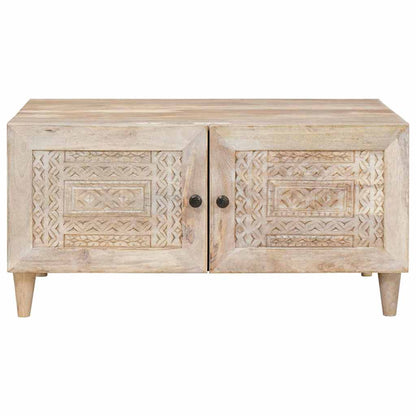Tavolino da salotto con archiviazione Beige 80 x 50 x 40 cm