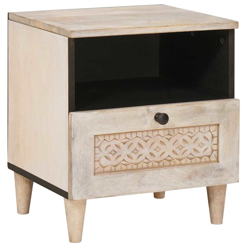 Armadio da Notte con cassetto 2 pcs Beige 40 x 33 x 46 cm