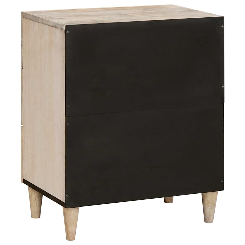 Armadio da Notte Beige 50 x 33 x 62 cm Legno massello di acacia