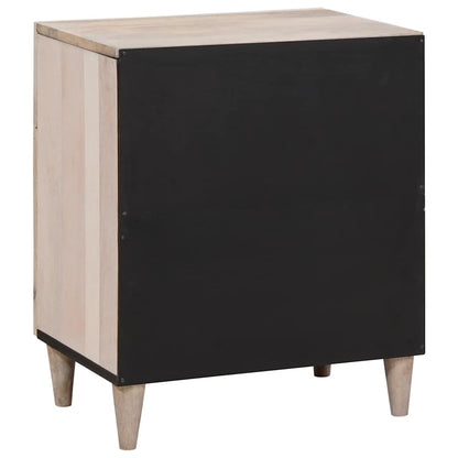 Armadio da Notte Beige 50 x 33 x 60 cm Legno massello di acacia