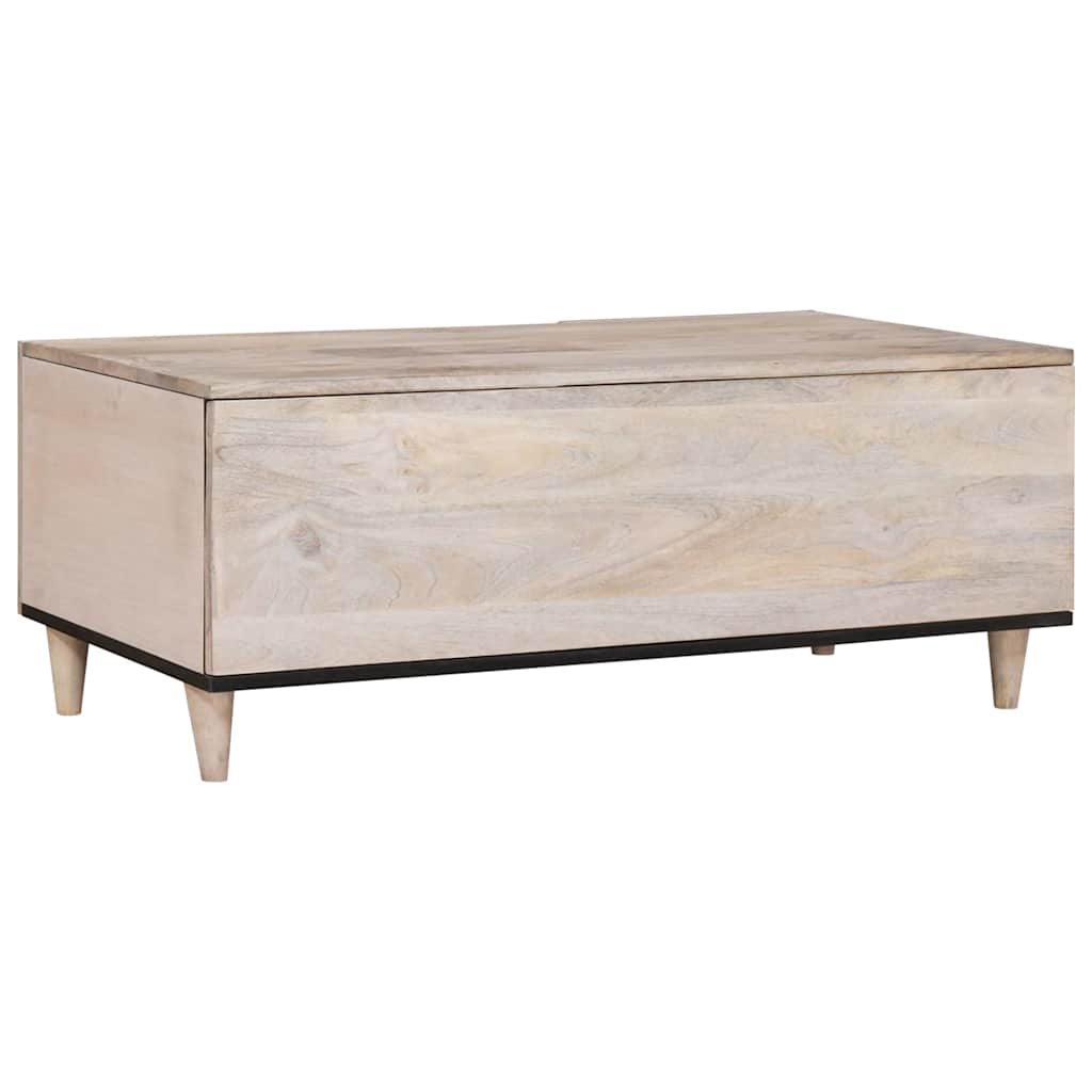 Tavolino da salotto con lo scaffale Beige 100 x 54 x 40 cm