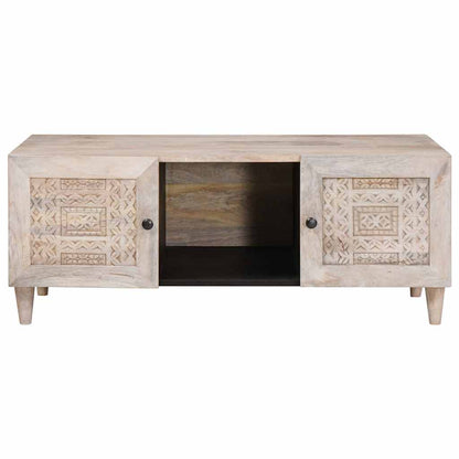 Tavolino da salotto con lo scaffale Beige 100 x 54 x 40 cm