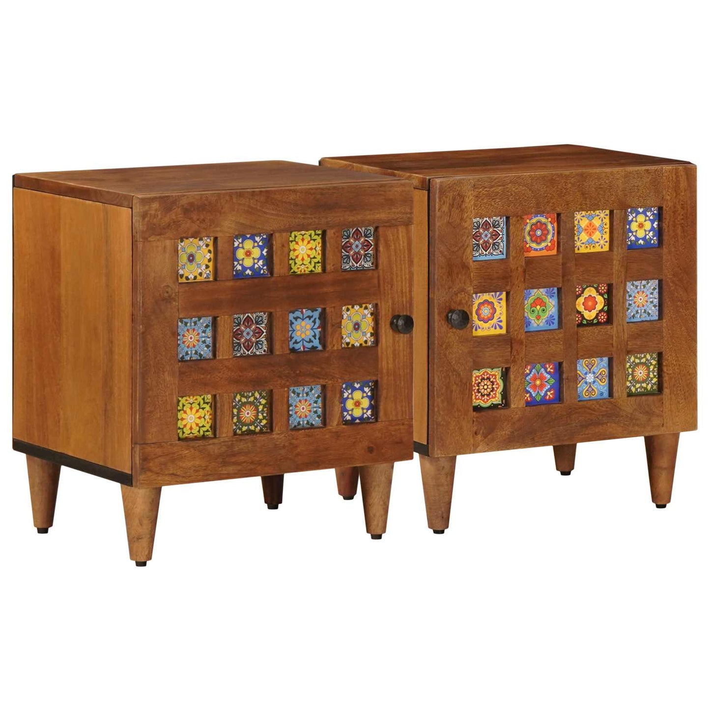 Armadio da Notte 2 pcs Marrone 40 x 33 x 46 cm