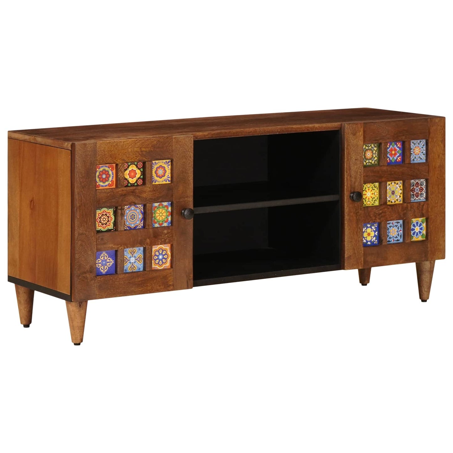 Mobile TV Noce 105 x 33 x 46 cm Legno di mango massello