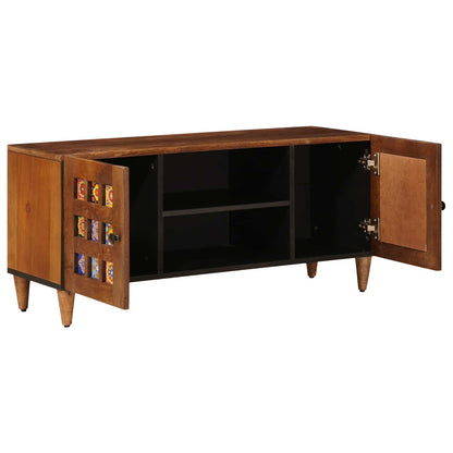 Mobile TV Noce 105 x 33 x 46 cm Legno di mango massello