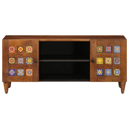 Mobile TV Noce 105 x 33 x 46 cm Legno di mango massello