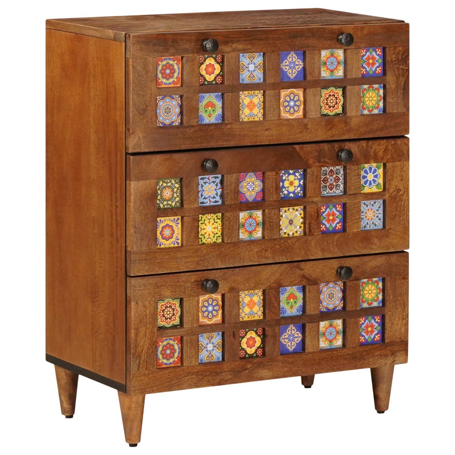 Credenza Noce 60 x 33 x 75 cm Legno di mango massello