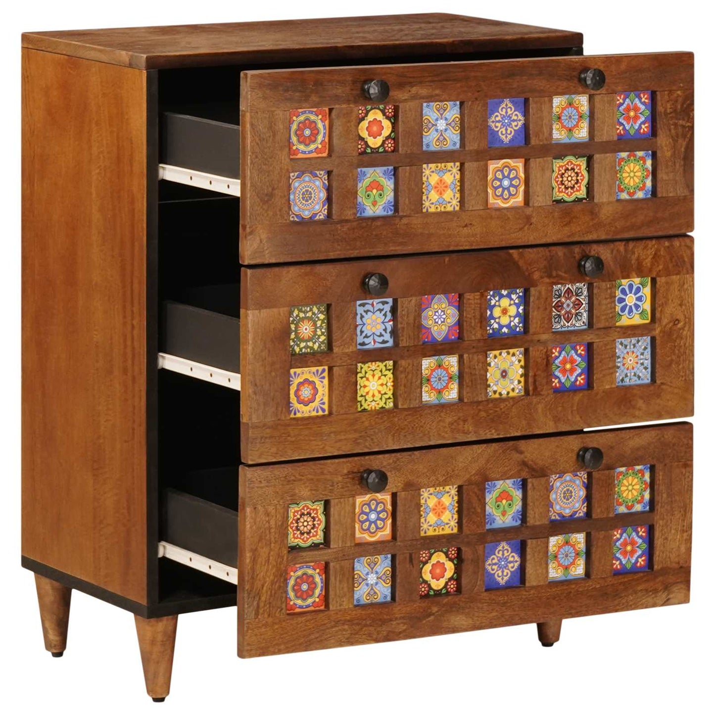 Credenza Noce 60 x 33 x 75 cm Legno di mango massello