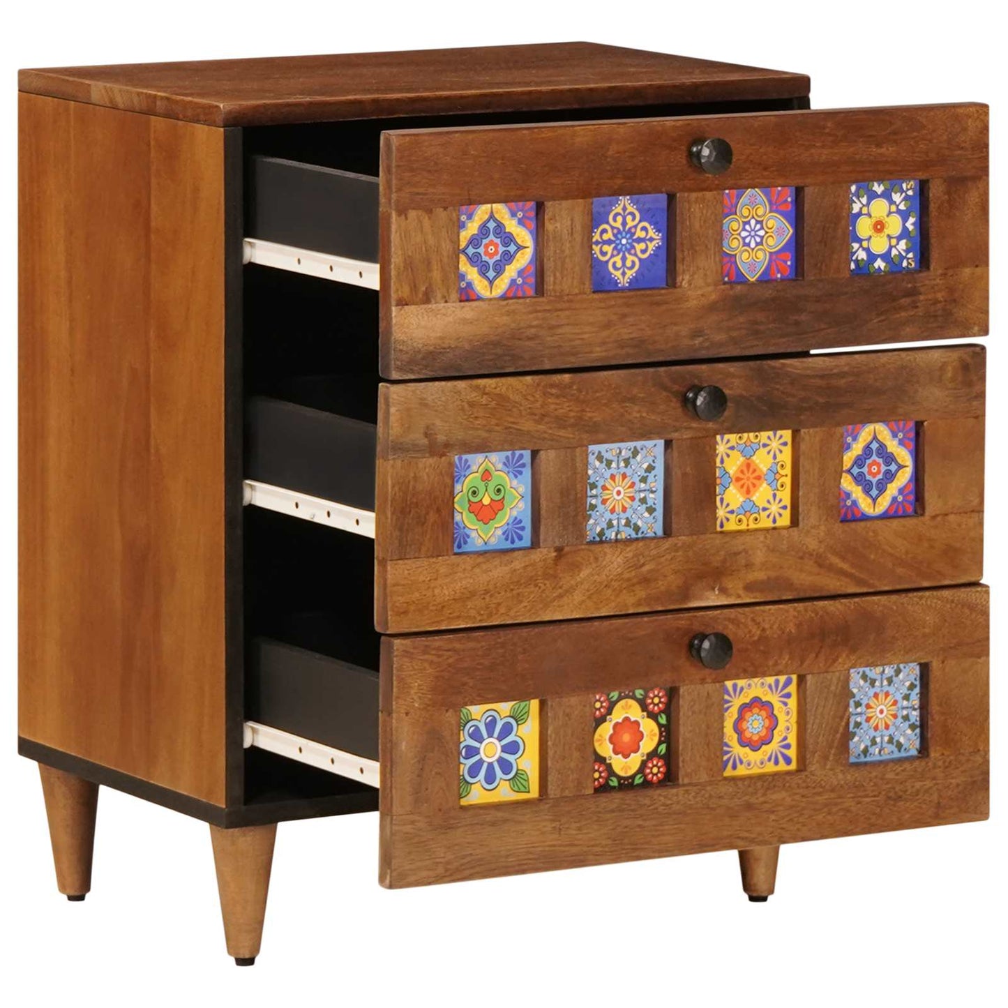 Armadio da Notte con cassetto Marrone 50 x 33 x 62 cm