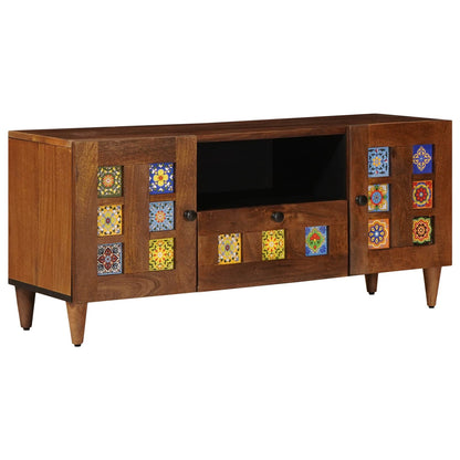 Mobile TV Noce 105 x 33 x 46 cm Legno di mango massello