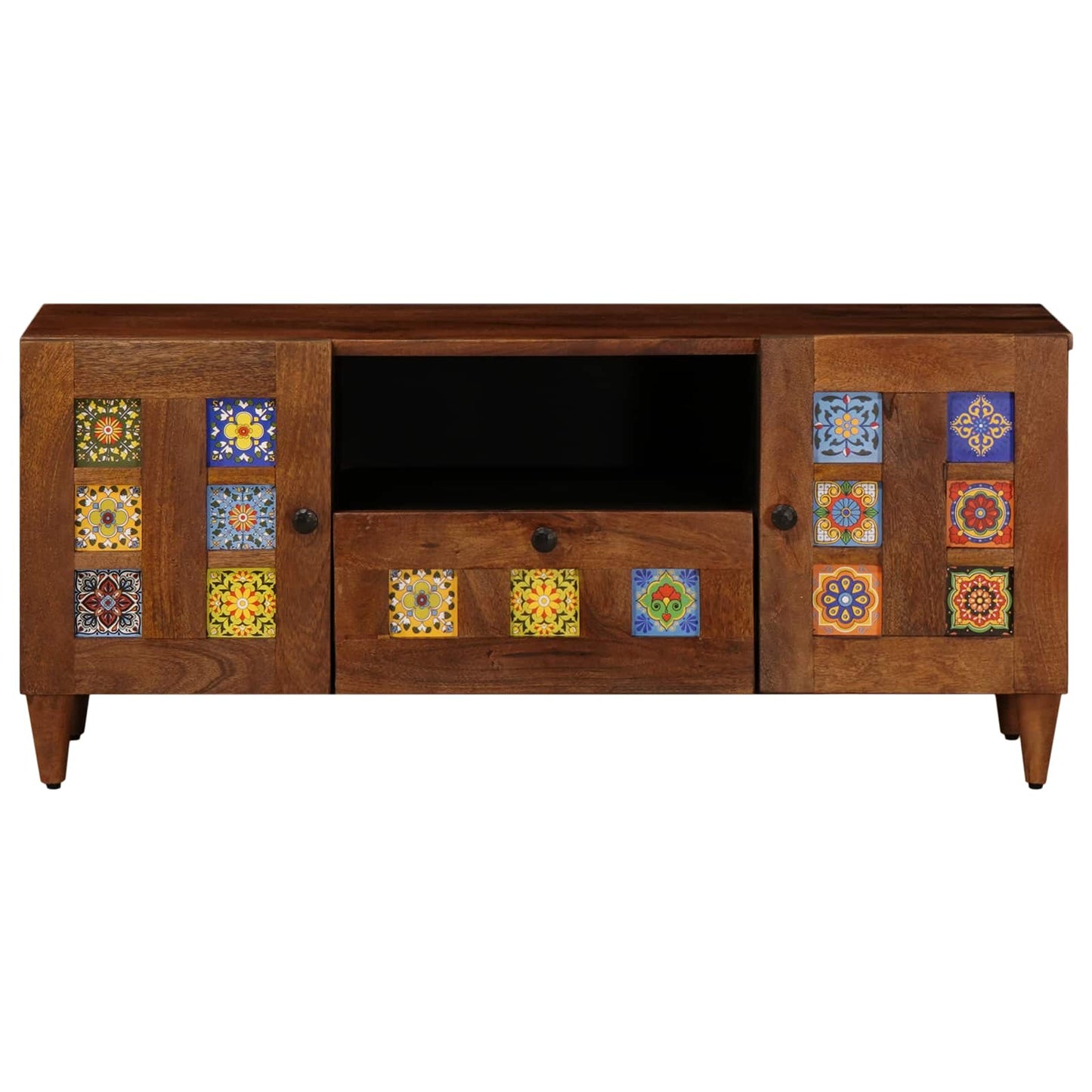 Mobile TV Noce 105 x 33 x 46 cm Legno di mango massello
