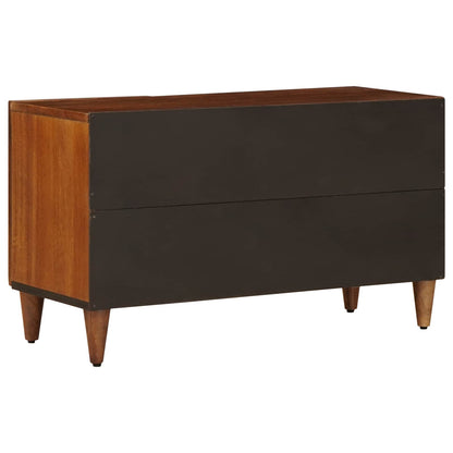 Mobile TV Noce 80 x 33 x 46 cm Legno di mango massello