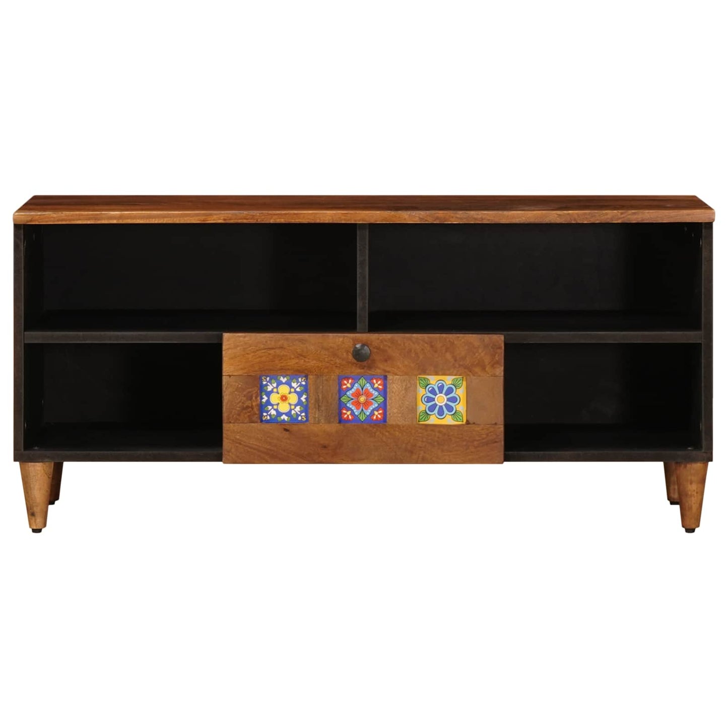 Mobile TV Noce 100 x 33 x 46 cm Legno di mango massello