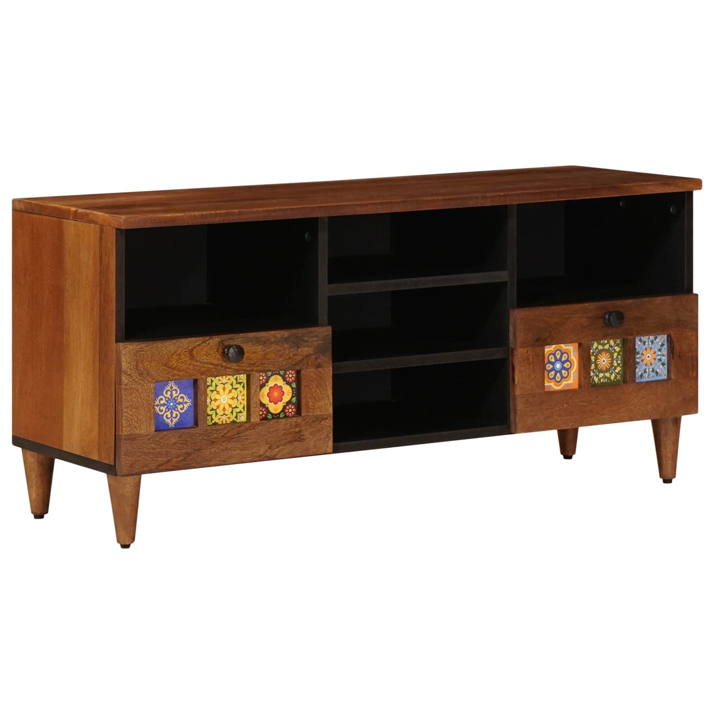 Mobile TV Noce 100 x 33 x 46 cm Legno di mango massello
