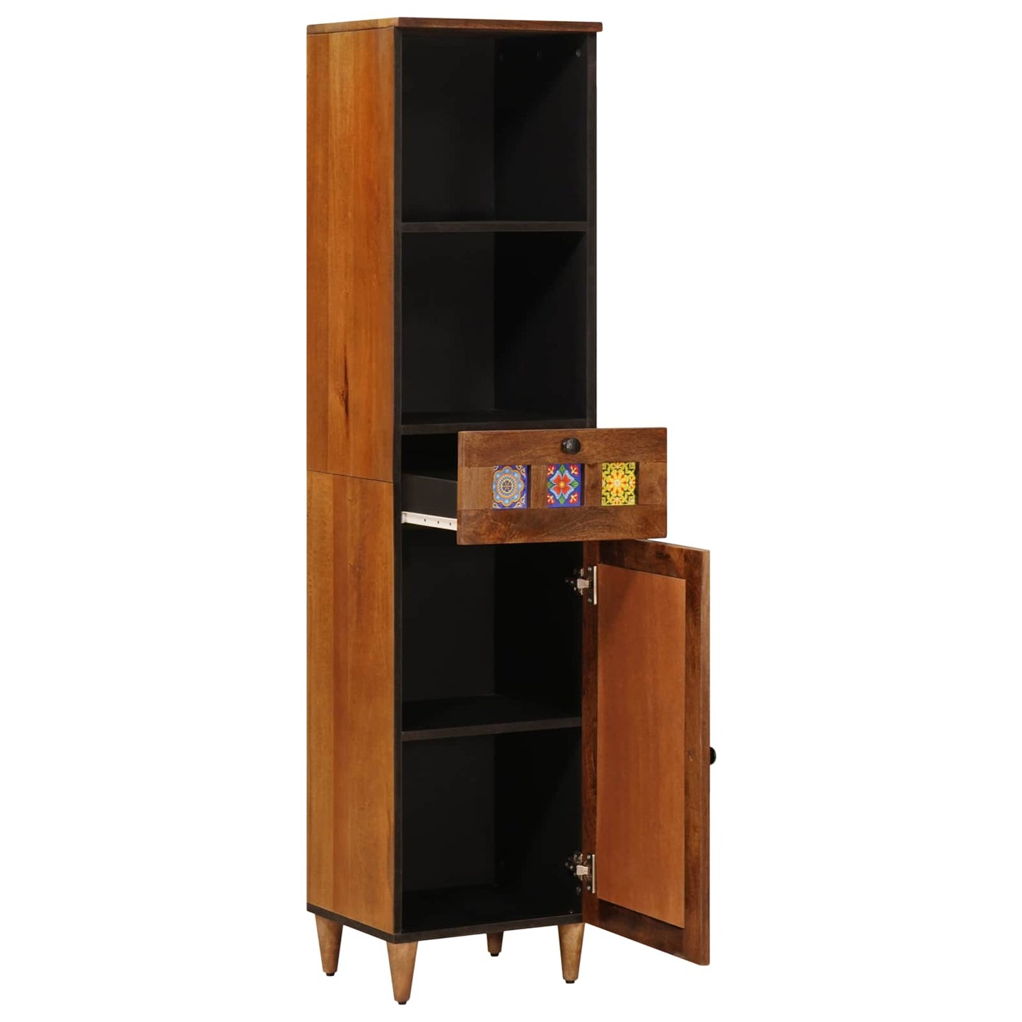 Mobile da Bagno con cassetto con porta Noce 38 x 33 x 160 cm
