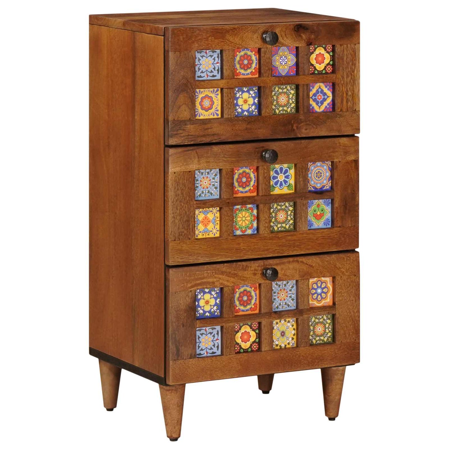 Credenza Noce 40 x 33 x 75 cm Legno di mango massello