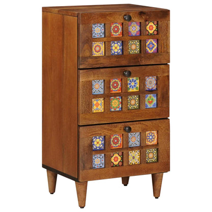 Credenza Noce 40 x 33 x 75 cm Legno di mango massello