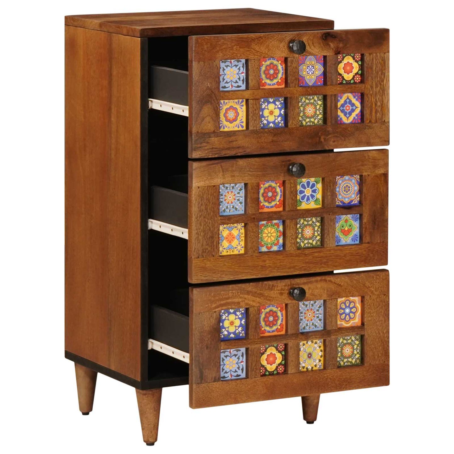 Credenza Noce 40 x 33 x 75 cm Legno di mango massello