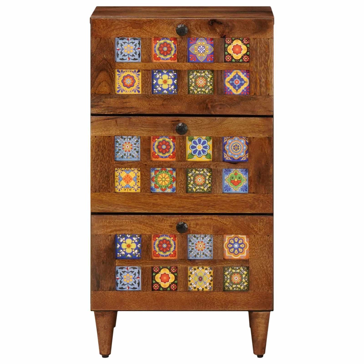 Credenza Noce 40 x 33 x 75 cm Legno di mango massello