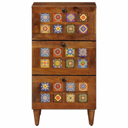 Credenza Noce 40 x 33 x 75 cm Legno di mango massello