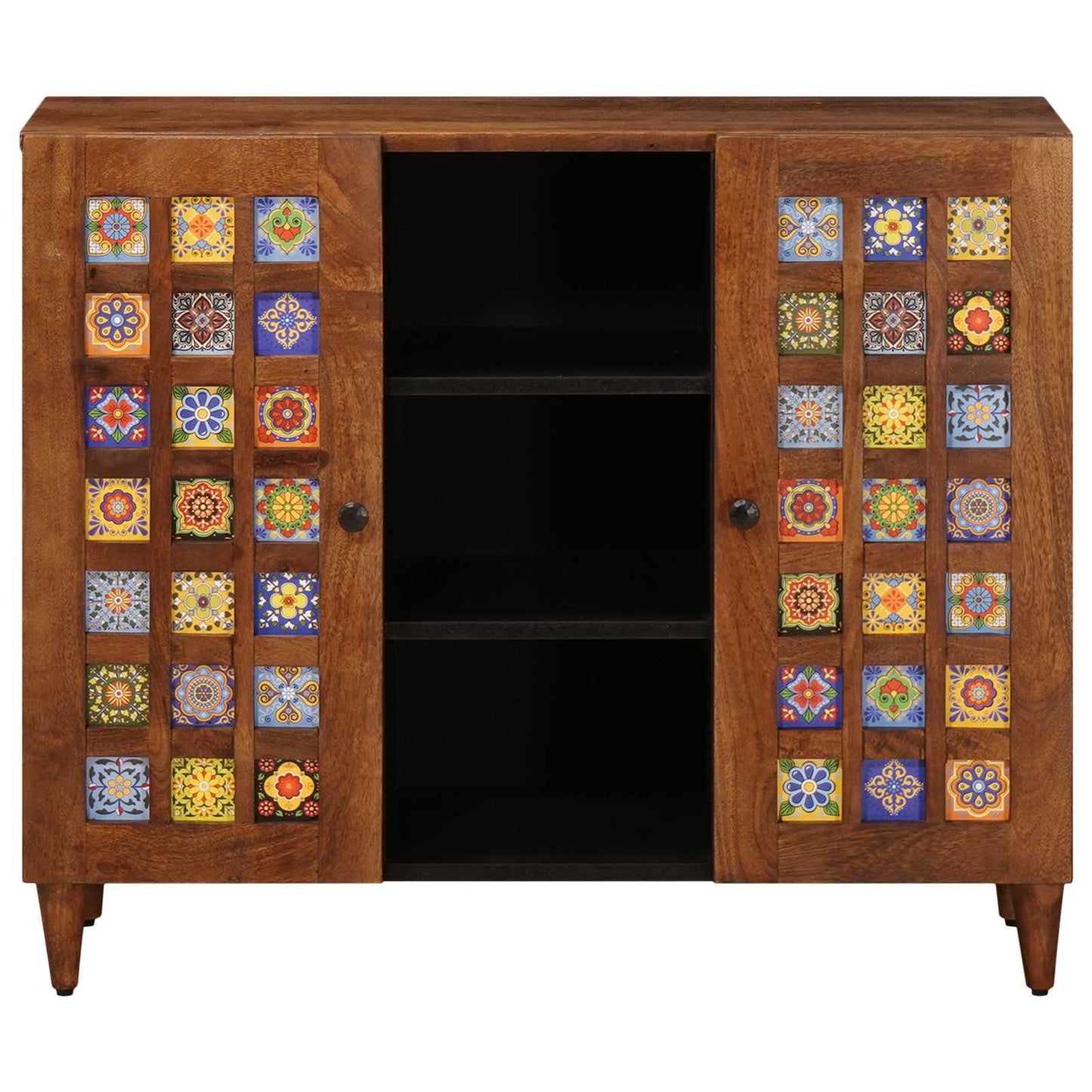 Credenza Noce 90 x 33,5 x 75 cm Legno di mango massello