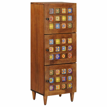 Credenza Noce 40 x 33 x 110 cm Legno di mango massello
