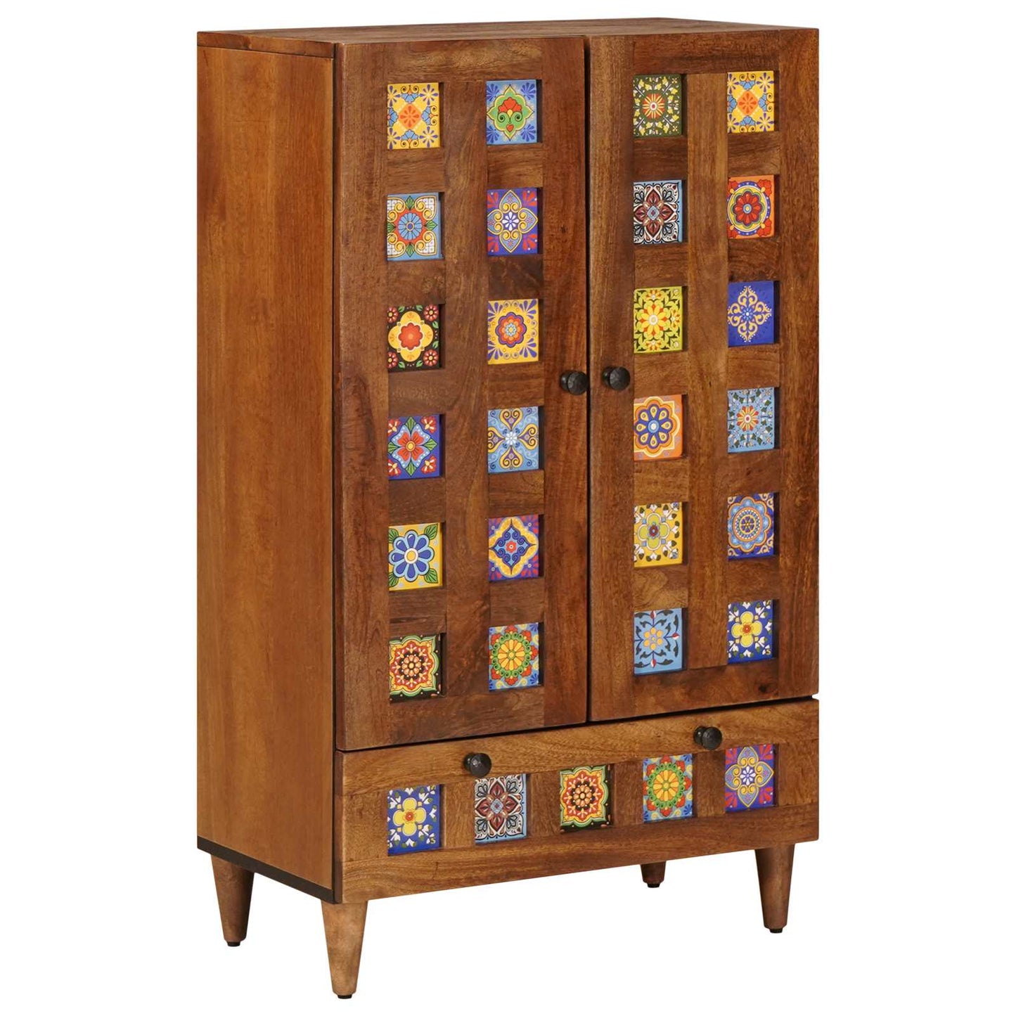 Credenza Noce 60 x 33,5 x 100 cm Legno di mango massello