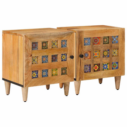 Armadio da Notte 2 pcs Naturale 40 x 33,5 x 46 cm