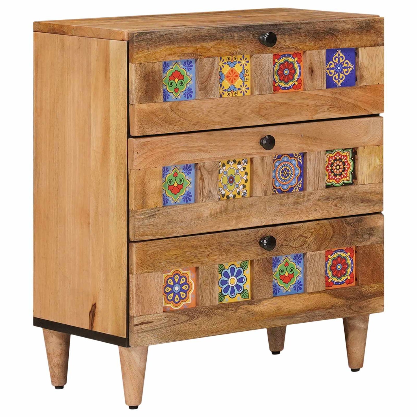 Armadio da Notte con cassetto Naturale 50 x 33 x 62 cm