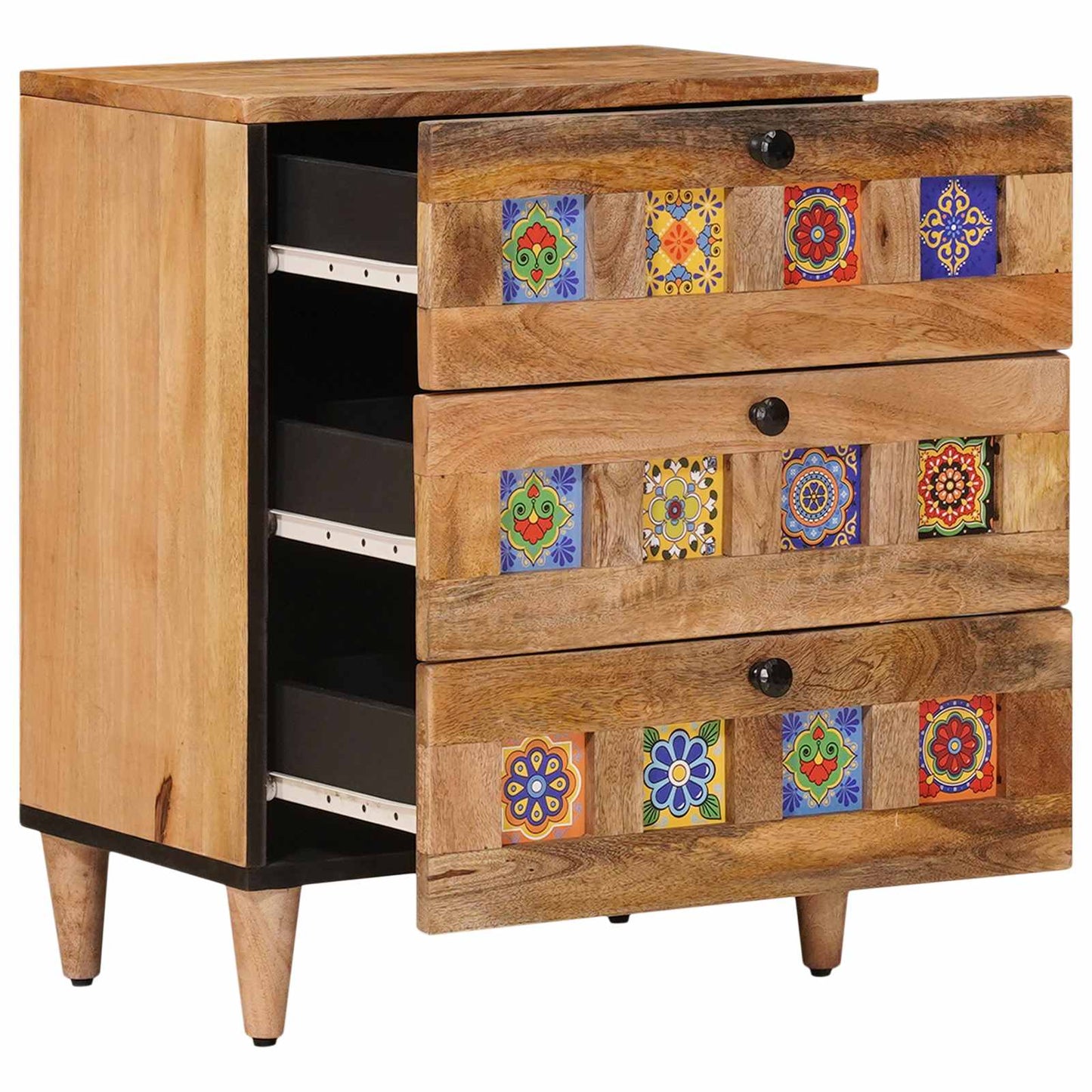 Armadio da Notte con cassetto Naturale 50 x 33 x 62 cm