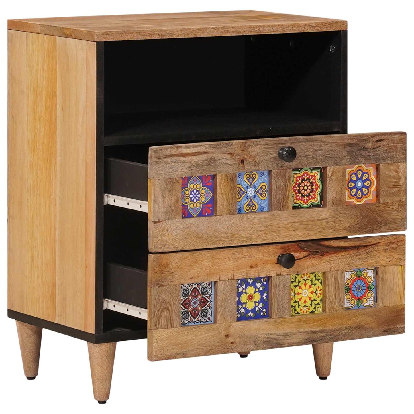 Armadio da Notte con cassetto Naturale 50 x 33 x 60 cm