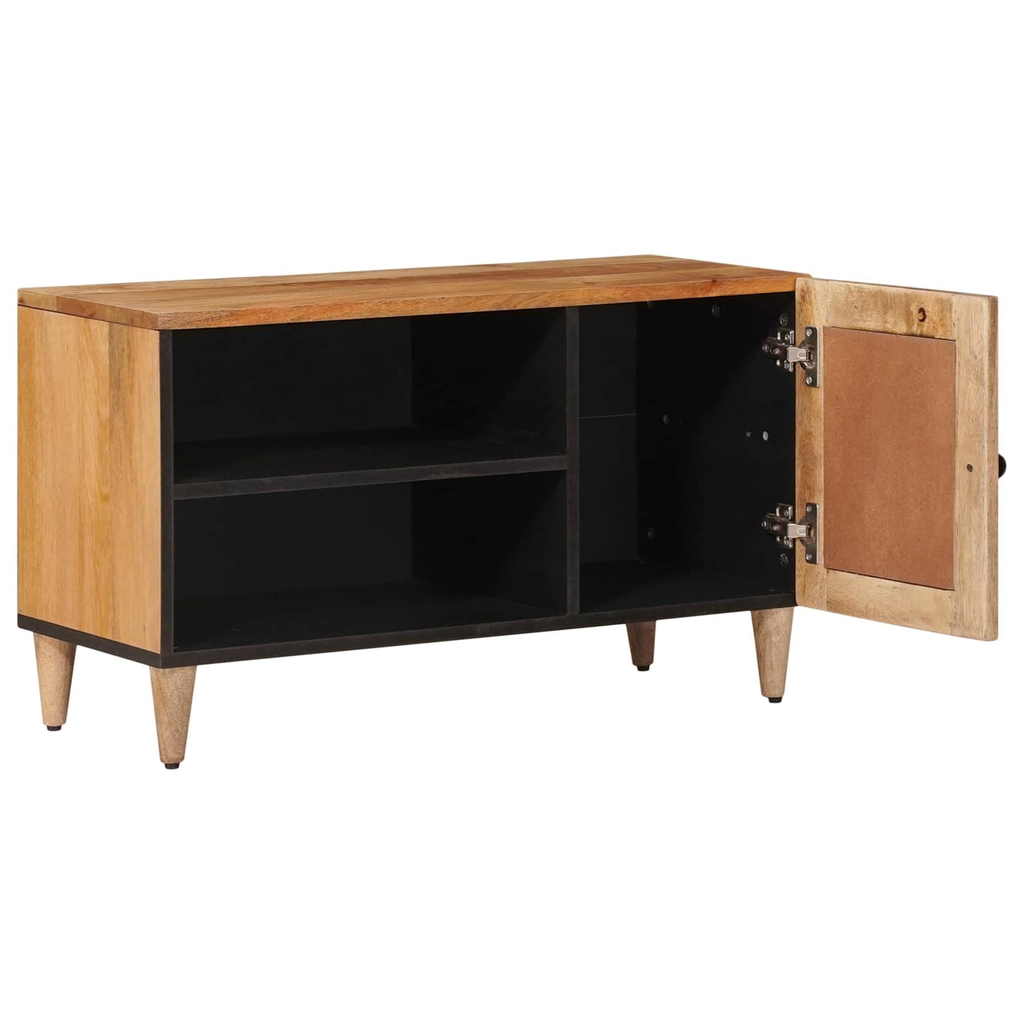 Mobile TV Naturale 80 x 31,5 x 46 cm Legno di mango massello
