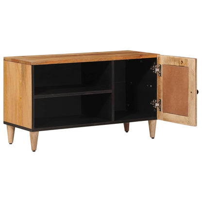 Mobile TV Naturale 80 x 31,5 x 46 cm Legno di mango massello
