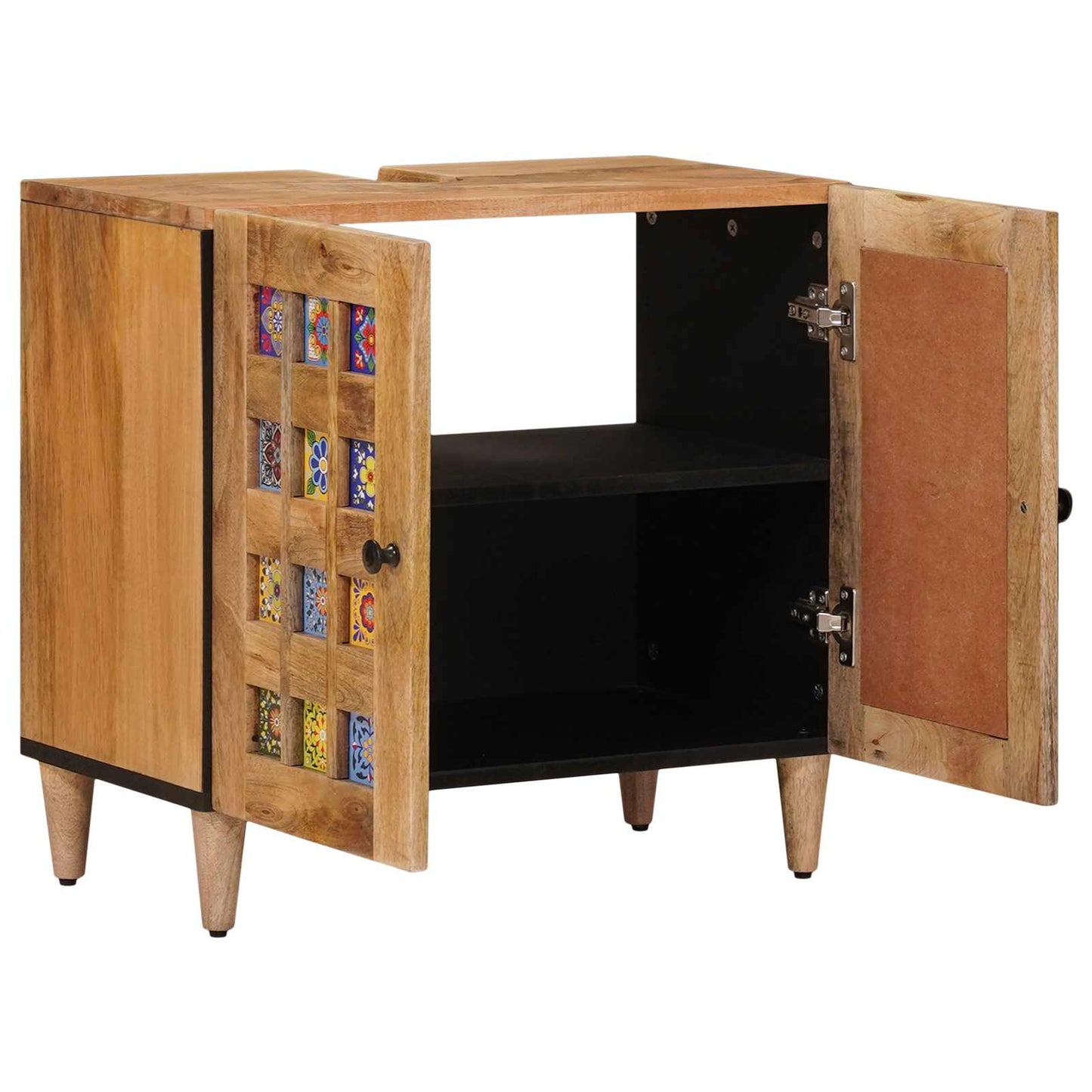 Armadio per Lavabo da Bagno con porta Naturale 62 x 33 x 58 cm
