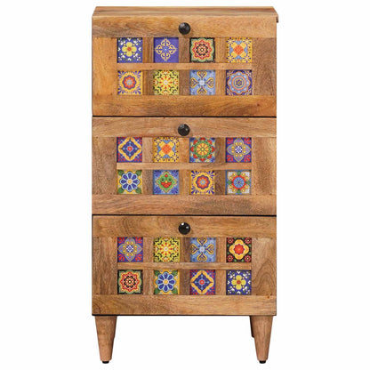 Credenza Naturale 40 x 33,5 x 75 cm Legno di mango massello
