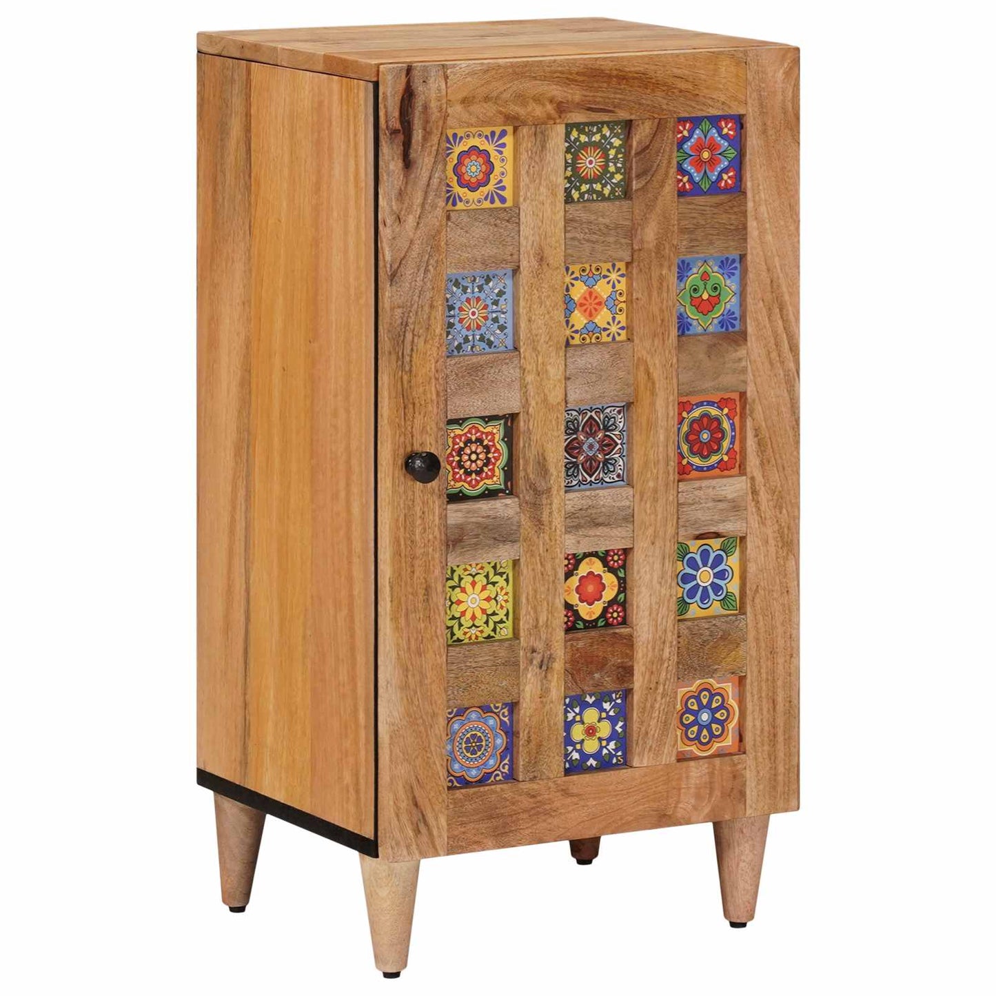 Credenza Naturale 40 x 33,5 x 75 cm Legno di mango massello