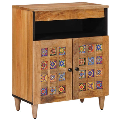 Credenza Naturale 60 x 33,5 x 75 cm Legno di mango massello