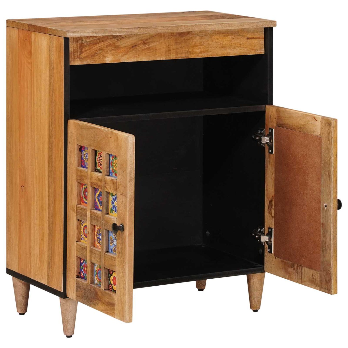 Credenza Naturale 60 x 33,5 x 75 cm Legno di mango massello