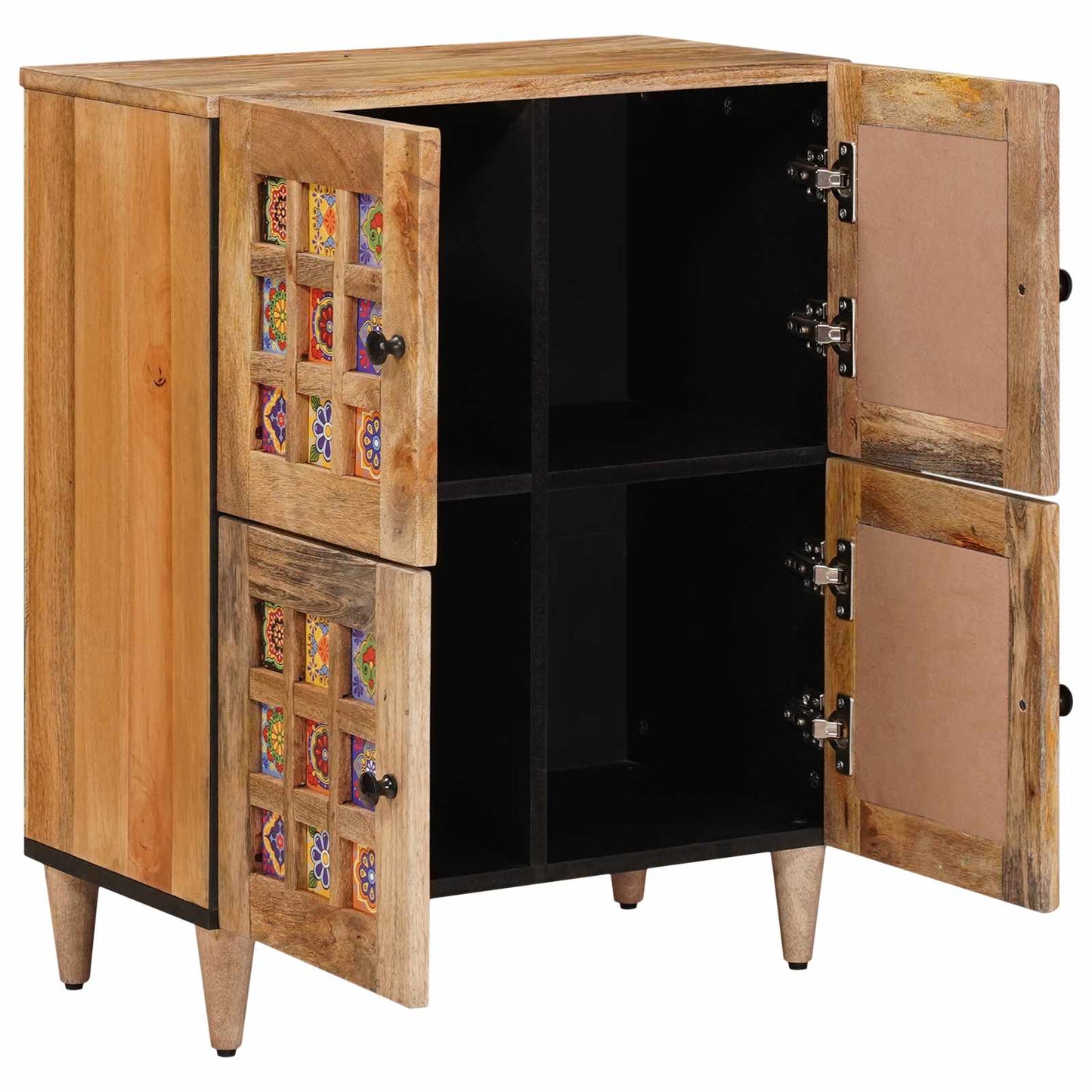 Credenza Naturale 60 x 33,5 x 75 cm Legno di mango massello
