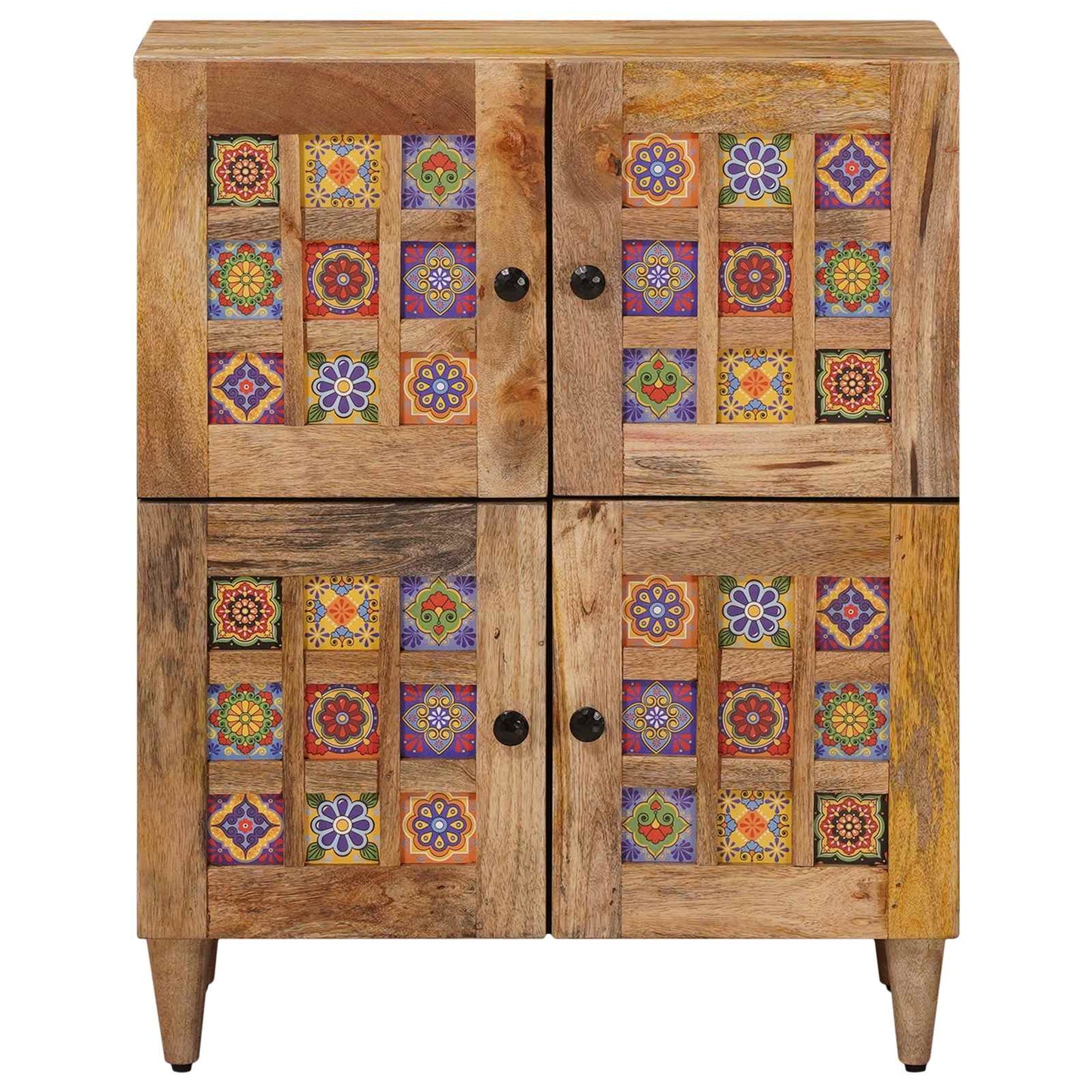 Credenza Naturale 60 x 33,5 x 75 cm Legno di mango massello