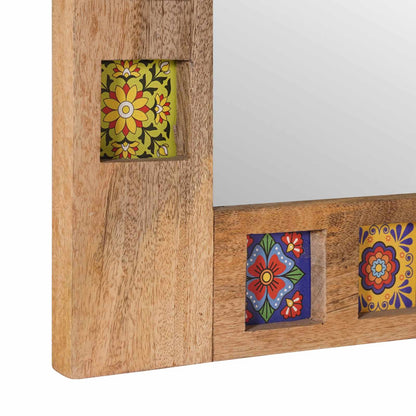 Specchio da bagno con archiviazione Naturale 50 x 70 x 3 cm